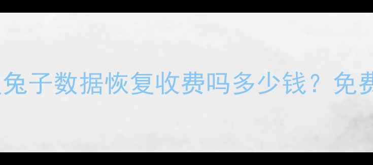 图片 📁最新收费指南！超级兔子数据恢复收费吗多少钱？免费版vs付费版对比测评1