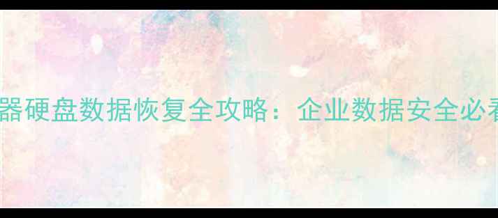 图片 📁服务器硬盘数据恢复全攻略：企业数据安全必看指南1