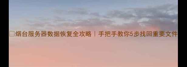 烟台服务器数据恢复全攻略手把手教你5步找回重要文件