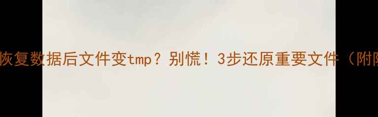 图片 📁电脑手机恢复数据后文件变tmp？别慌！3步还原重要文件（附防丢攻略）2