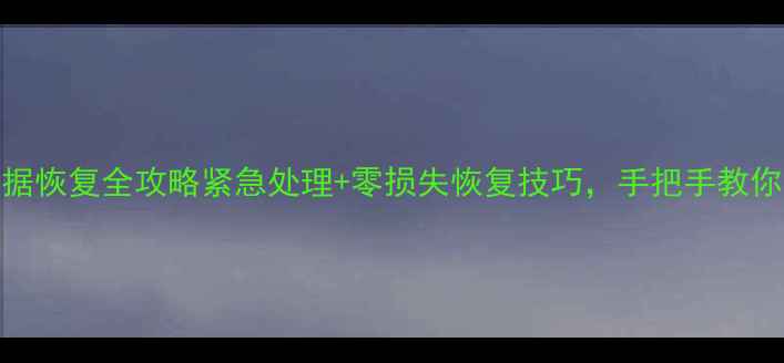 图片 📁硬盘损坏C盘数据恢复全攻略紧急处理+零损失恢复技巧，手把手教你抢救重要文件！1