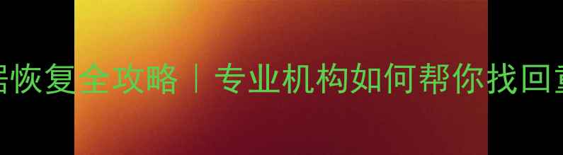 图片 📁硬盘数据恢复全攻略｜专业机构如何帮你找回重要文件？