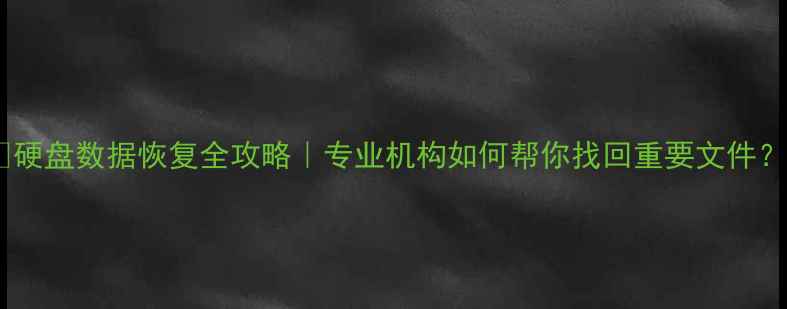 图片 📁硬盘数据恢复全攻略｜专业机构如何帮你找回重要文件？1