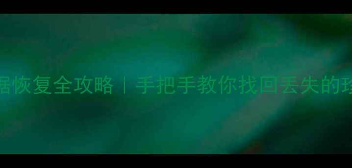 图片 📁硬盘数据恢复全攻略｜手把手教你找回丢失的珍贵照片📁