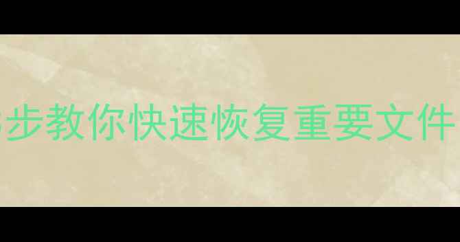 图片 📁硬盘数据损坏别慌！3步教你快速恢复重要文件（附免费工具推荐）📁1