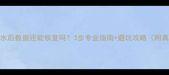 图片 📁硬盘泡水后数据还能恢复吗？3步专业指南+避坑攻略（附真实案例）