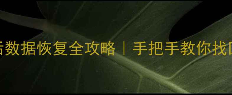 图片 📁磁盘合并后数据恢复全攻略｜手把手教你找回丢失文件🔍
