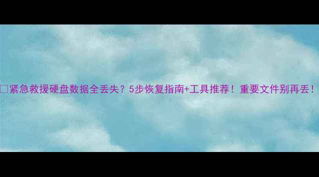 紧急救援硬盘数据全丢失5步恢复指南工具推荐重要文件别再丢