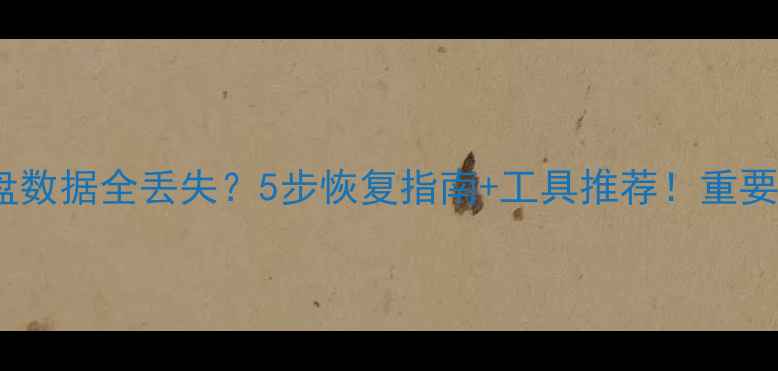 图片 📁紧急救援硬盘数据全丢失？5步恢复指南+工具推荐！重要文件别再丢！1