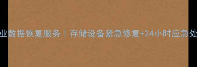 蚌埠专业数据恢复服务存储设备紧急修复24小时应急处理全攻略