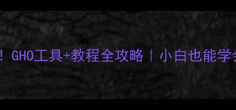 图片 📁误删文件秒恢复！GHO工具+教程全攻略｜小白也能学会的数据恢复指南1