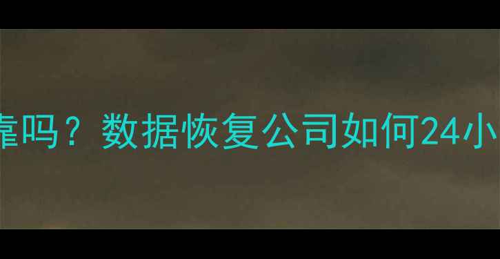 远程数据恢复可靠吗数据恢复公司如何24小时抢救丢失文件