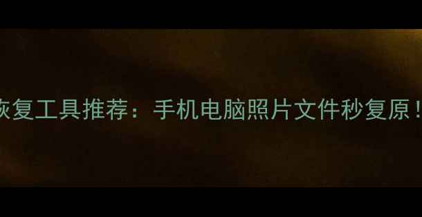 图片 📌5种免费数据恢复工具推荐：手机电脑照片文件秒复原！｜附详细教程1