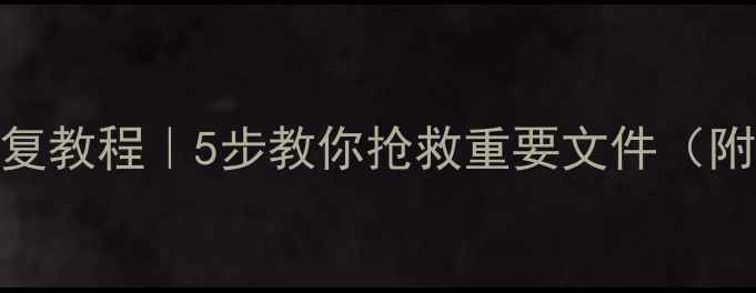 图片 📌U盘损坏数据恢复教程｜5步教你抢救重要文件（附免费工具推荐）1