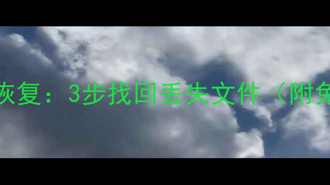 U盘数据误删回收站恢复3步找回丢失文件附免费工具预防指南