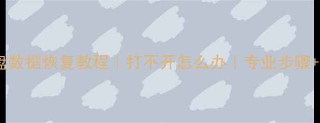 图片 📌固态硬盘数据恢复教程｜打不开怎么办｜专业步骤+注意事项1