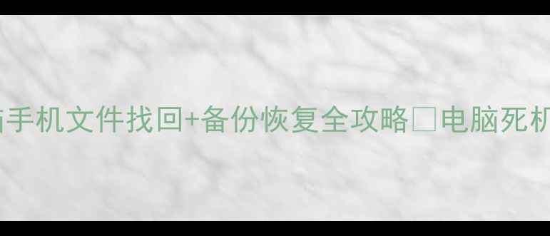 图片 📌数据恢复必看指南电脑手机文件找回+备份恢复全攻略✨电脑死机误删病毒都救得回来！1