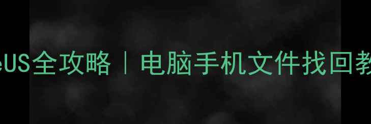 图片 📌数据恢复神器EaseUS全攻略｜电脑手机文件找回教程（附免费下载）2