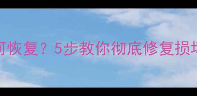 电脑文件显示号如何恢复5步教你彻底修复损坏数据附工具推荐