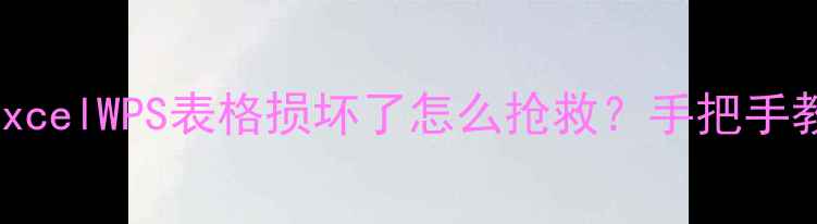表格数据恢复全攻略ExcelWPS表格损坏了怎么抢救手把手教你3步找回重要数据
