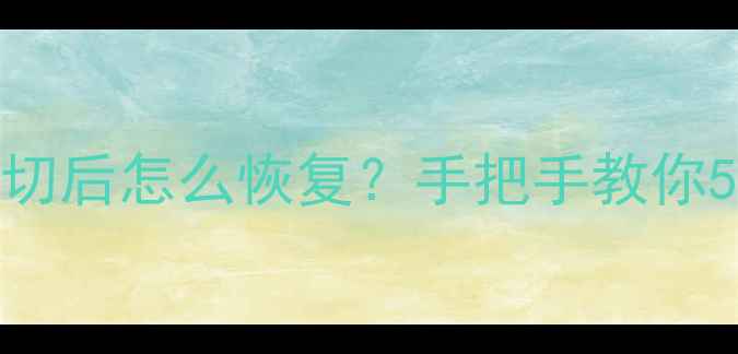 图片 📚Excel文件被剪切后怎么恢复？手把手教你5种专业恢复方法1
