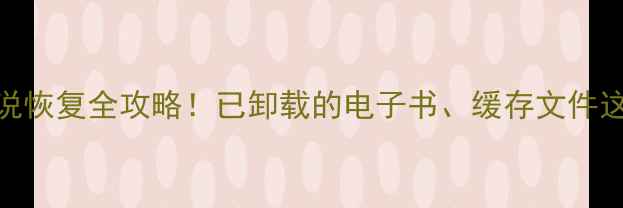 图片 📚手机小说恢复全攻略！已卸载的电子书、缓存文件这样找回来