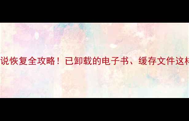 图片 📚手机小说恢复全攻略！已卸载的电子书、缓存文件这样找回来1