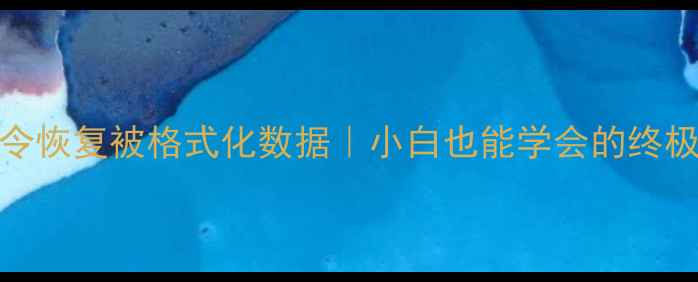 DOS命令恢复被格式化数据小白也能学会的终极指南