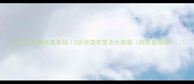 RAID5数据恢复教程5步快速恢复丢失数据附排查指南