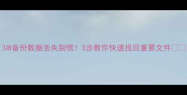 U8备份数据丢失别慌3步教你快速找回重要文件