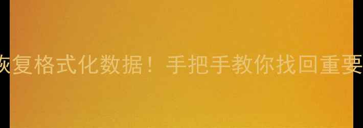 图片 📢U盘突然变砖？3步恢复格式化数据！手把手教你找回重要文件（附工具推荐）2