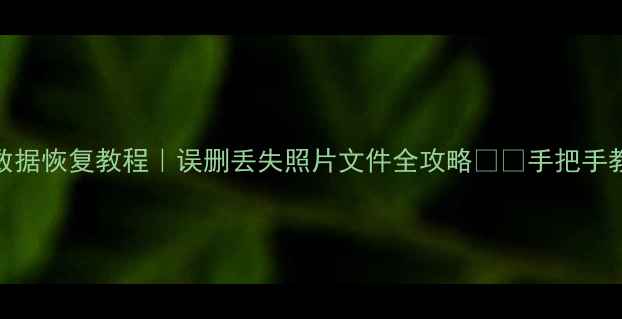 三星SD卡数据恢复教程误删丢失照片文件全攻略手把手教你快速恢复