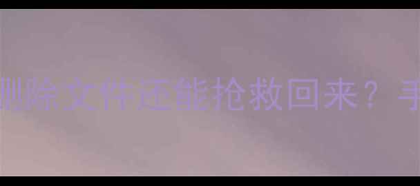 图片 📢硬盘数据恢复全攻略｜彻底删除文件还能抢救回来？手把手教你3步恢复被删数据🔧1