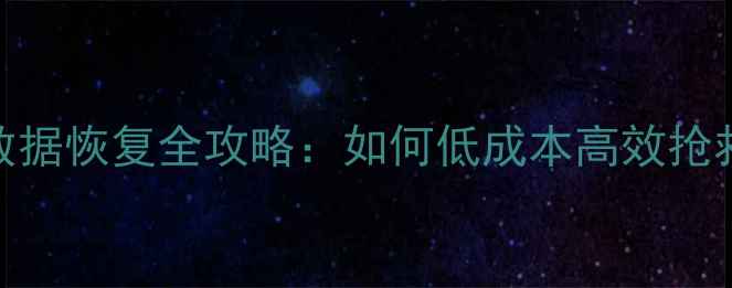 图片 📢磁头坏道1TB数据恢复全攻略：如何低成本高效抢救关键文件？📢1