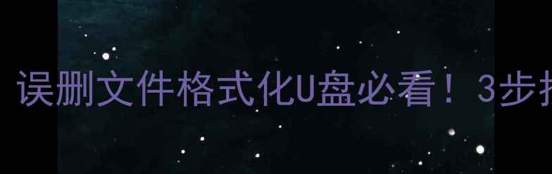图片 📥U盘数据恢复全攻略｜误删文件格式化U盘必看！3步找回丢失照片文档视频2