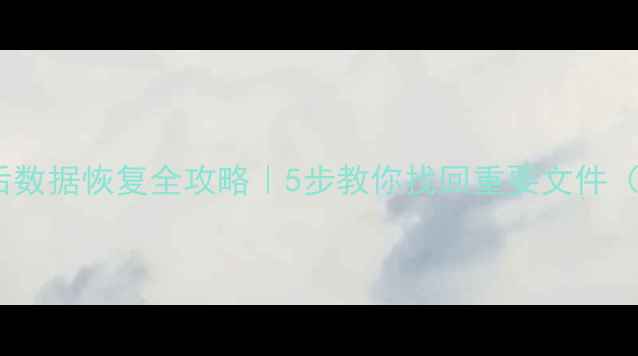 图片 📦U盘格式化后数据恢复全攻略｜5步教你找回重要文件（附工具推荐）