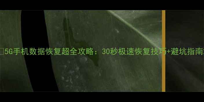 图片 📱5G手机数据恢复超全攻略：30秒极速恢复技巧+避坑指南2