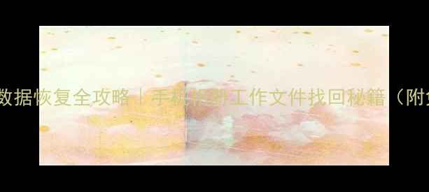 图片 📱SD卡损坏数据恢复全攻略｜手机相册工作文件找回秘籍（附免费工具）1