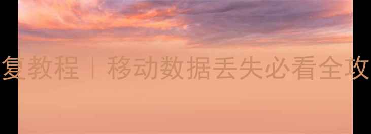 Win10手机数据恢复教程移动数据丢失必看全攻略附免费工具