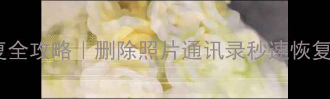 iCloud数据恢复全攻略删除照片通讯录秒速恢复附详细教程