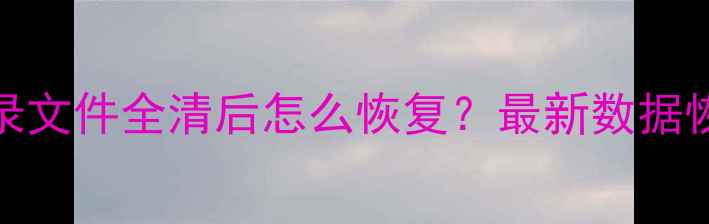 图片 📱vivo手机误删照片聊天记录文件全清后怎么恢复？最新数据恢复教程（附免费软件推荐）