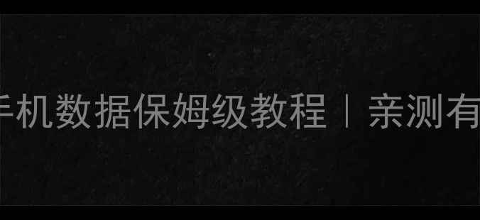 从云数据恢复手机数据保姆级教程亲测有效的5步操作指南