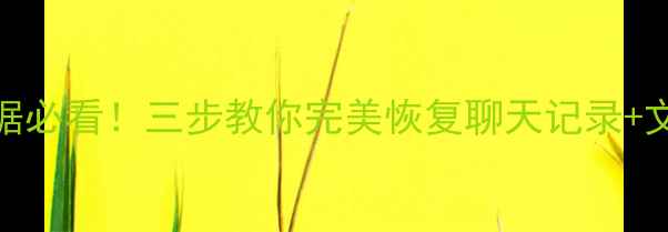 图片 📱删电脑QQ微信数据必看！三步教你完美恢复聊天记录+文件（附详细教程）