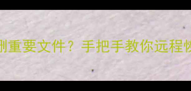 小米手机误删重要文件手把手教你远程恢复删除数据