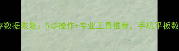 平板电脑内存数据恢复5步操作专业工具推荐手机平板数据不丢失了