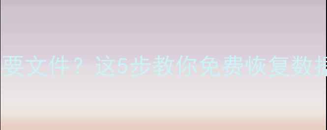 图片 📱手机SD卡误删重要文件？这5步教你免费恢复数据（附工具推荐）1