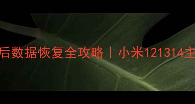 手机主板维修后数据恢复全攻略小米121314主板维修必看教程