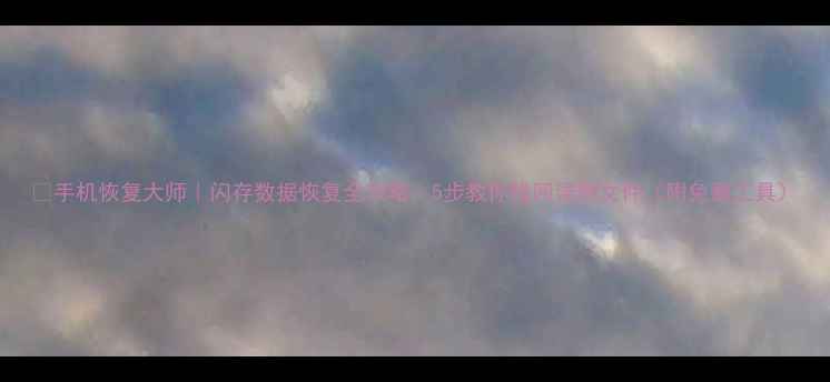 手机恢复大师闪存数据恢复全攻略5步教你找回误删文件附免费工具