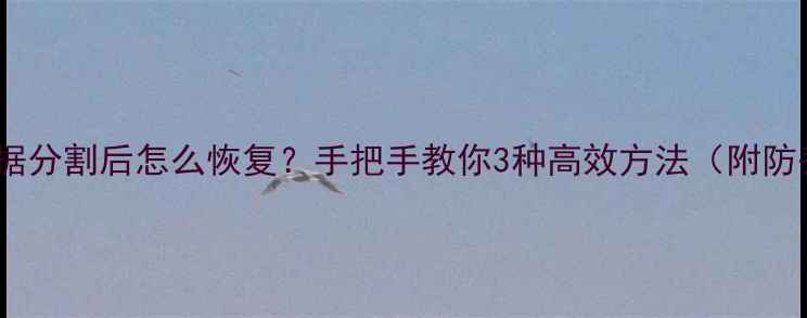 图片 📱手机数据分割后怎么恢复？手把手教你3种高效方法（附防丢攻略）2