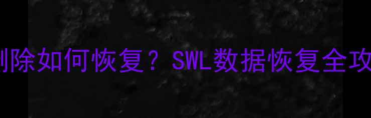 图片 📱手机数据后门被删除如何恢复？SWL数据恢复全攻略（附免费工具）1